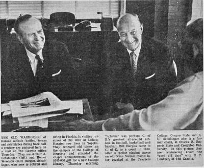 Arthur Schabinger, Bill Hargiss with E. T. Lowther of the Emporia Gazette