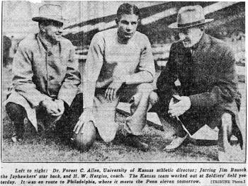 Photo of Bill Hargiss, Jim Bausch, Phog Allen