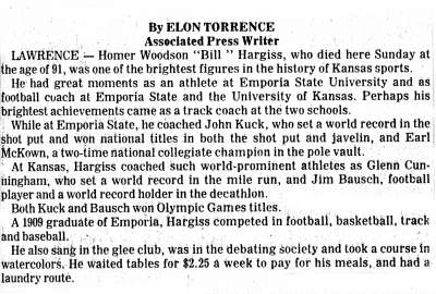 Bill Hargiss obituary Topeka Daily Capital