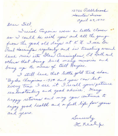 F C Neal Letter