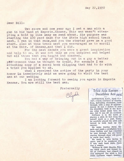 Clyde Coffman letter
