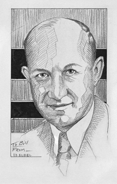 H. W. "Bill" Hargiss, pencil sketch by Ed Elbel