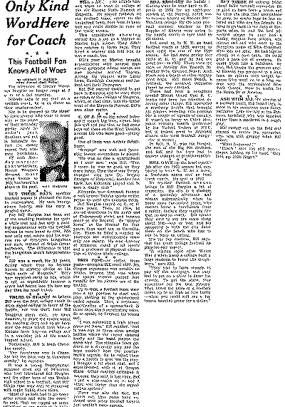 State Journal column on Bill Hargiss in 1946