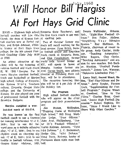 Fort Hayes Coaching Clinic with Hargiss